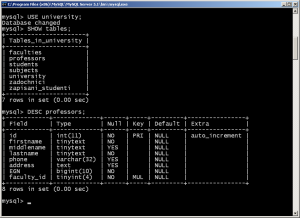 mysql desc show