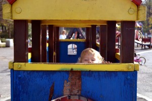 pepi-on-a-wooden-train